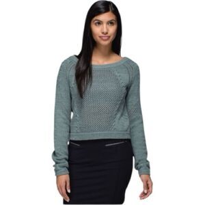 Lululemon Be Present Knit Pullover Sweaters in Deep Shore/Earl Grey Size 12